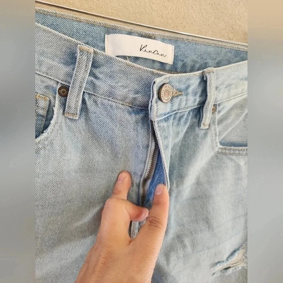 Kancan High Rise straight fit ankle jeans in light wash - Picture 2 of 5